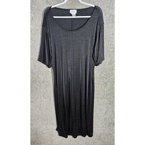 VTG Chelsea Studio Maxi Dress Women Size 1X Black Semi-Sheer Whimsigoth Grunge